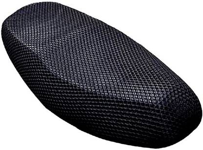 Lakshmina Enterprises Free Size Bike Seat Cover Breathable Mesh Cushion bike Seat Cover Black & white Single Bike Seat Cover For Universal For Bike Splendor, CD deluxe, Platina, Passion, CD