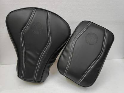 majesticrides Seat Cover Black Compatible With RE Classic 350 (2012 -2020) Split Bike Seat Cover For Royal Enfield Classic 350, Classic 500