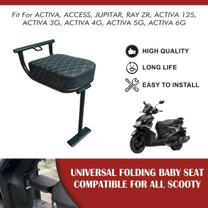Allowing GOOD METERIAL Baby Seat (Foldable) Activa/Jupite Single Bike Seat Cover For Suzuki, TVS, Honda Access 125, Activa 125, Activa 6G, Jupiter