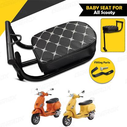 Generox Universal Folding Baby Seat For Scooty Single Bike Seat Cover For Universal For Bike Piaggio Vespa