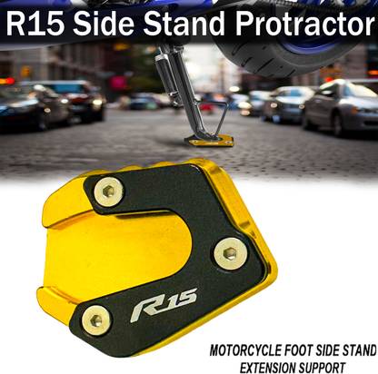ASRYD Yamaha R15 V3,V4M Side Stand Extender Yellow Permium Quality Bike Side Stand