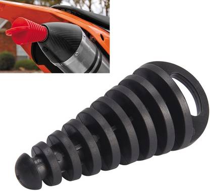 AVX Motorcycle Exhaust Silencer Muffler PVC Air-bleeder Wash Protector Plug (Black) Bike Silencer Rubber