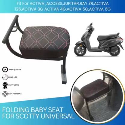 HALLOWS Scooty Baby Seat/Baby Stand For All Scooty Models. Single Bike Seat Bike Spring Seat