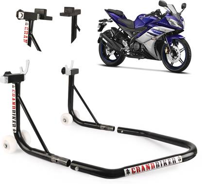 Grandbiker Dismantlable Rear Paddock Stand with Swingarm Rest and Bobbin For Yamaha R15 All Versions Bike Storage Stand