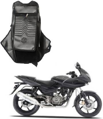 ASESOMECREATION TANK COVER WATERPROOF LEATHER (BLACK) Strap Bajaj Pulsar 150 DTS-i, Universal For Bike Bike Tank Cover