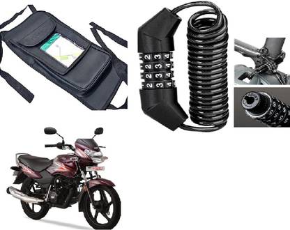 JSUTCREATION JT0022 TANK COVER AND NUMBER LOCK Strap TVS Sport, Universal For Bike Bike Tank Cover