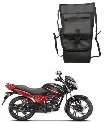 Life Systems Enterprises TCP Plain Black Tank Cover Plain-4 Strap Hero Glamour Bike Tank Cover