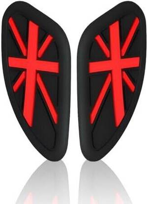 Moto Genius Universal Anti-Slip Tank Pad | Waterproof Motorcycle Sticker for Grip (Red) Bike Tank Pad