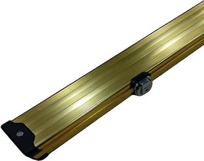 HR Group SINGLE PIECE GOLD METAL CUE CASE WITH KEY LOCK SYSTEM Pool, Snooker, Billiards Cue Stick