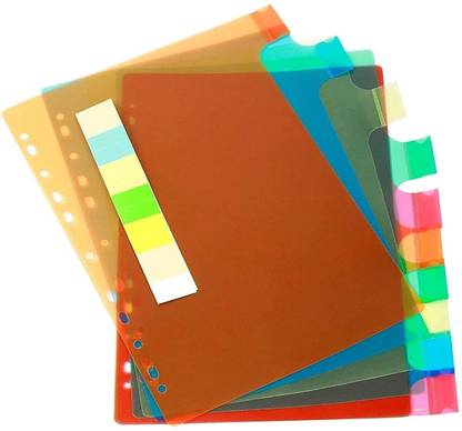 KARP A4 Binder Index Divider (10 Insertable tab Sheets) (Pack of 1) Binder Index Divider