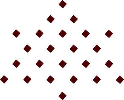 Comet Busters Handcrafted Maroon Square Bindis (2mm) (BV1208) Forehead Maroon Bindis