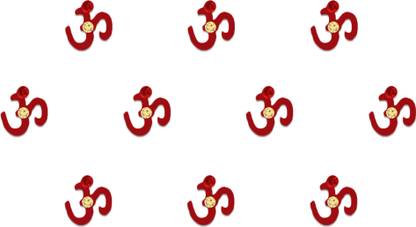 Comet Busters Red Velvet Om Bindis With Stone (BV1229) Forehead Red Bindis