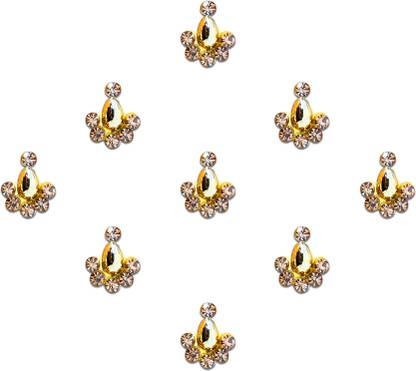 Comet Busters Beautiful Golden Bindi With Diamond (BV380) Forehead Gold Bindis
