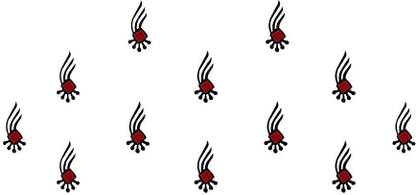 Comet Busters Black and Maroon Bindis (BIN894) Forehead Black, Maroon Bindis