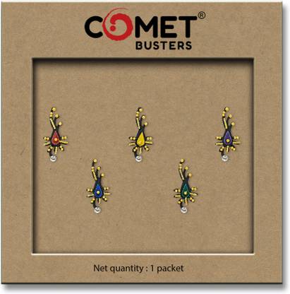 Comet Busters Handcrafted Beautiful Multicolor Designer Bindi (BV1560) Forehead Multicolor Bindis
