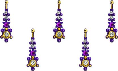 Comet Busters Traditional Long Purple Bindis (BV031) Forehead Purple Bindis