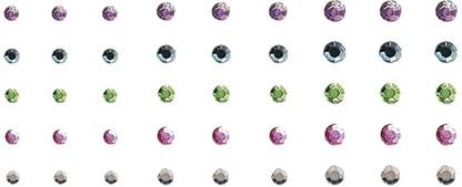 Comet Busters Multicolored and Multisized Rhinestone Bindis (BIN1012) Forehead Multicolor Bindis