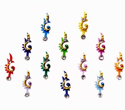 Comet Busters Beautiful Handcrafted Multicolor Traditional Bindis (BV1813) Forehead Multicolor Bindis