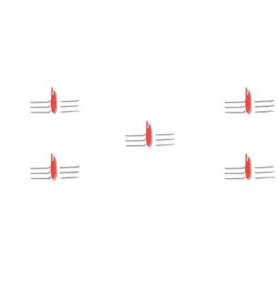 Comet Busters Mahakal White and Red Bindi (BV388) Forehead White Bindis