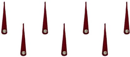 Comet Busters Long Maroon Tilak Bindi With Single Stone (20mm) (BV1453) Forehead Maroon Bindis
