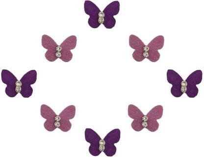 Comet Busters Beautiful Purple Butterfly Bindi With Stone (9mm) (BV1614) Forehead Purple Bindis