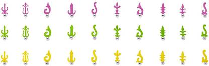 Comet Busters Handcrafted Assorted Multicolor Bindi Pack with Silver Beads (BV1940) Forehead Multicolor Bindis