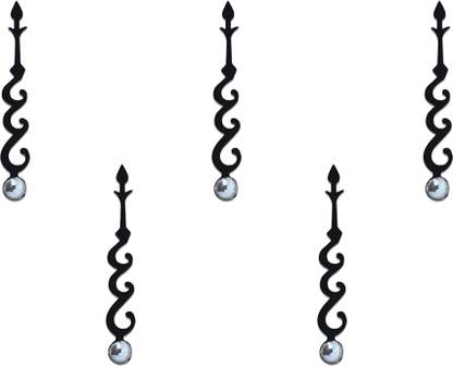 Comet Busters Beautiful Handcrafted Long Black Bindi With Silver Beads (BV762) Forehead Black Bindis