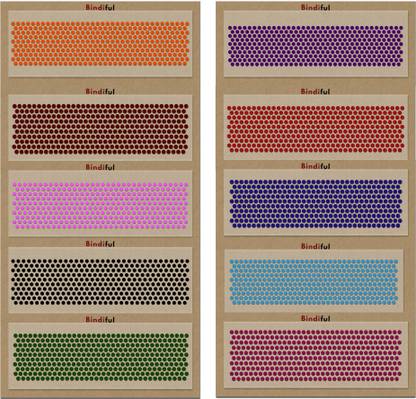 Comet Busters Bindiful Dailywear Multicolor Velvet Round Bindis (bf256) (3mm) Forehead Multicolor Bindis