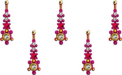 Comet Busters Designer Long Pink Bindi (BV037) Forehead Pink Bindis