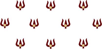 Comet Busters Maroon Velvet Trishul Bindis With Stone (BV1215) Forehead Maroon Bindis