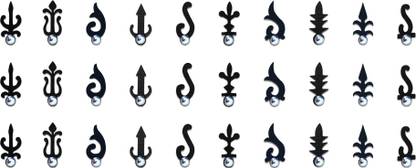 Comet Busters Different Designs Fancy Black Bindi (BV655) Forehead Black Bindis