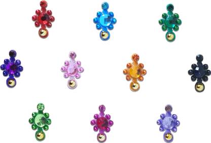 Comet Busters Party wear Multicolor Bindi For Women (BV185) Forehead Multicolor Bindis
