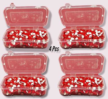 QWGPT 11 MM RED BINDI 4 PCS VGFCF FOREHEAD Red Bindis