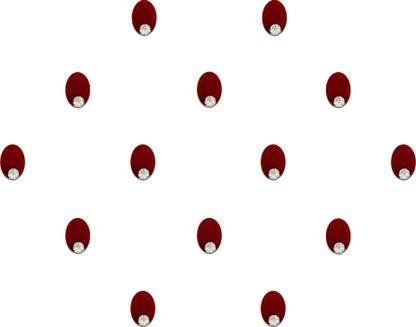 Comet Busters Maroon Oval Bindi for Women With Stone (6mm) (BV1444) Forehead Maroon Bindis