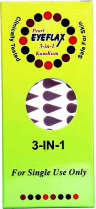 PEARL EYEFLAX 3 In 1_Dark Maroon Bindi Size 4 Maroon Bindis