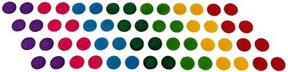 Comet Busters Handcrafted Multicolor Velvet Round Bindis (7mm) (BV1801) Forehead Multicolor Bindis