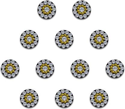 Comet Busters Beautiful Handcrafted Silver Round Bindis Forehead Silver Bindis