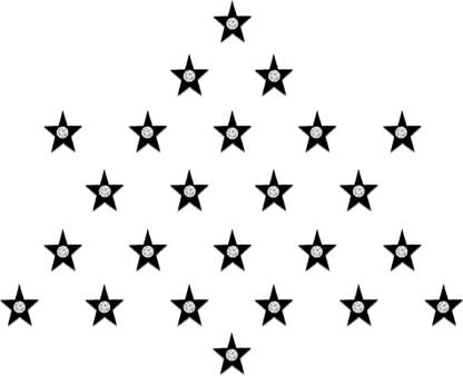 Comet Busters Black Star Bindis With Silver Stone (BV1211) Forehead Black Bindis