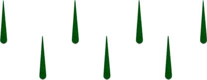 Comet Busters Handcrafted Dark Green Basic Long Tilak Bindis (20mm) (BV1285) Forehead Green Bindis