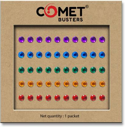 Comet Busters Multicolor Rhinestone Bindis (3 mm) (BIN1014) Forehead Multicolor Bindis