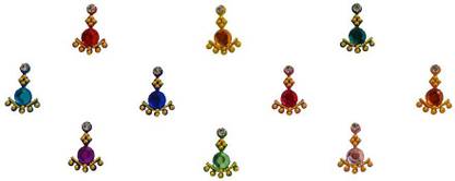 Comet Busters Beautiful Long Bindis Colorful (BIN834) Forehead Multicolor Bindis
