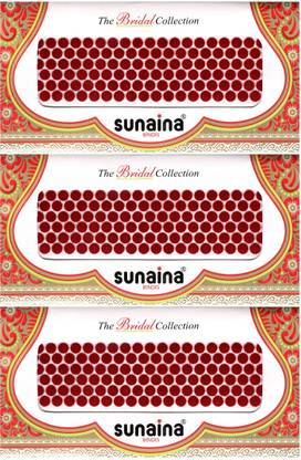 SUNAINA Bridal Collection (size-1) FOREHEAD Maroon Bindis