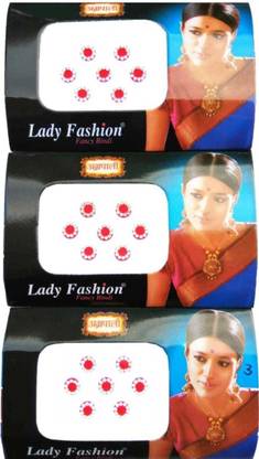 QUBIX 1 Best Bindi Combo Pack 20 flaps stone colors... face Multicolor Bindis  (stone bindi)