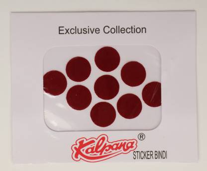 KALPANA Maroon Round card Size 2 womens, Girls, Ladies, Forehead Maroon Bindis