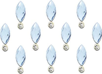 Comet Busters Beautiful Silver Crystal Bindi (10 mm) (BV452) Forehead Silver Bindis