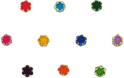 Comet Busters Beautiful Handcrafted Multicolor Bindis Forehead Multicolor Bindis