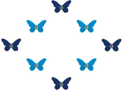 Comet Busters Beautiful Blue Butterfly Bindi With Stone (6mm) (BV1620) Forehead Blue Bindis