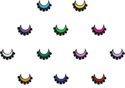 Comet Busters Moon Shaped Multicolored Bindi (BV408) Forehead Multicolor Bindis