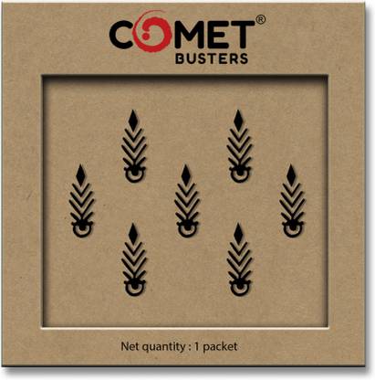 Comet Busters Traditional Black Fancy Bindis (BV1252) Forehead Black Bindis