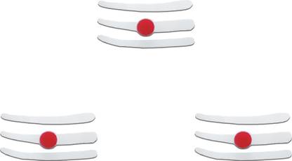 Comet Busters Traditional White Red Bindis (BV1280) Forehead White Bindis